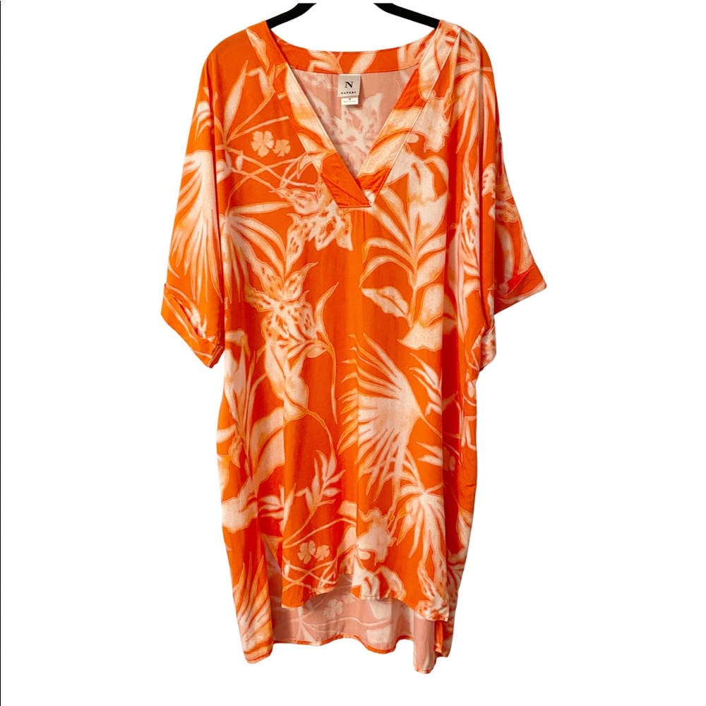 Natori Orange Floral Tunic